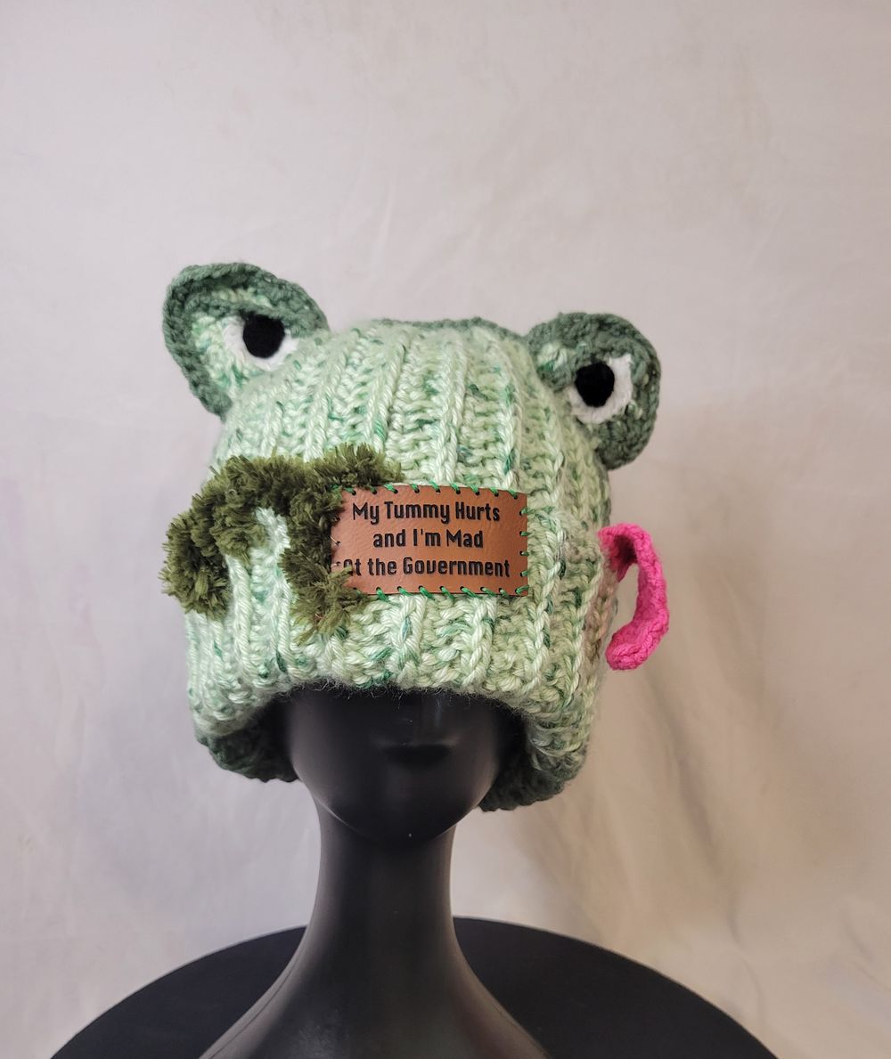 Rebel Frog Hat With Tongue Out M/L